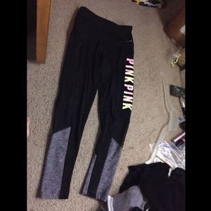 PINK VS mesh ultimate leggings zipper cotton